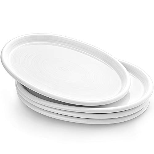 LE TAUCI Ceramic Serving Platter for Sandwich, 12 Inch Oval