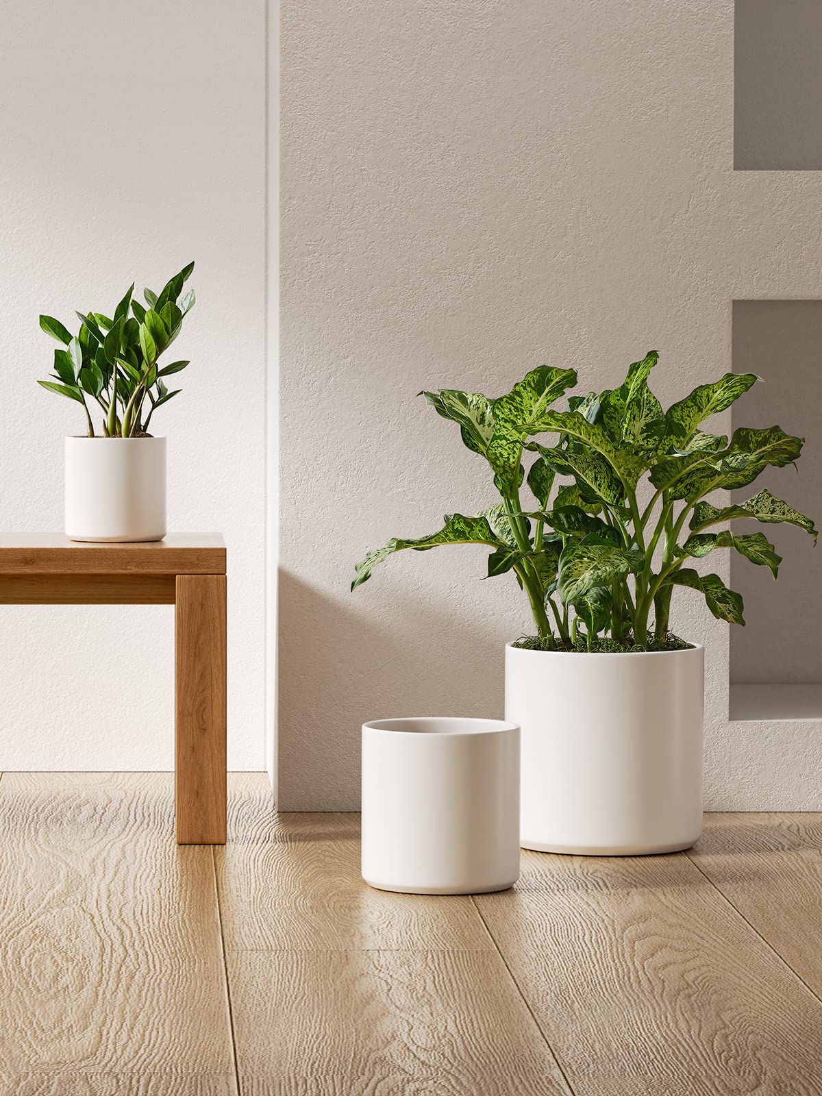 LE TAUCI Ceramic Plant Pots Indoor, 10 Inch 8 Inch 6 Inch Planters for ...
